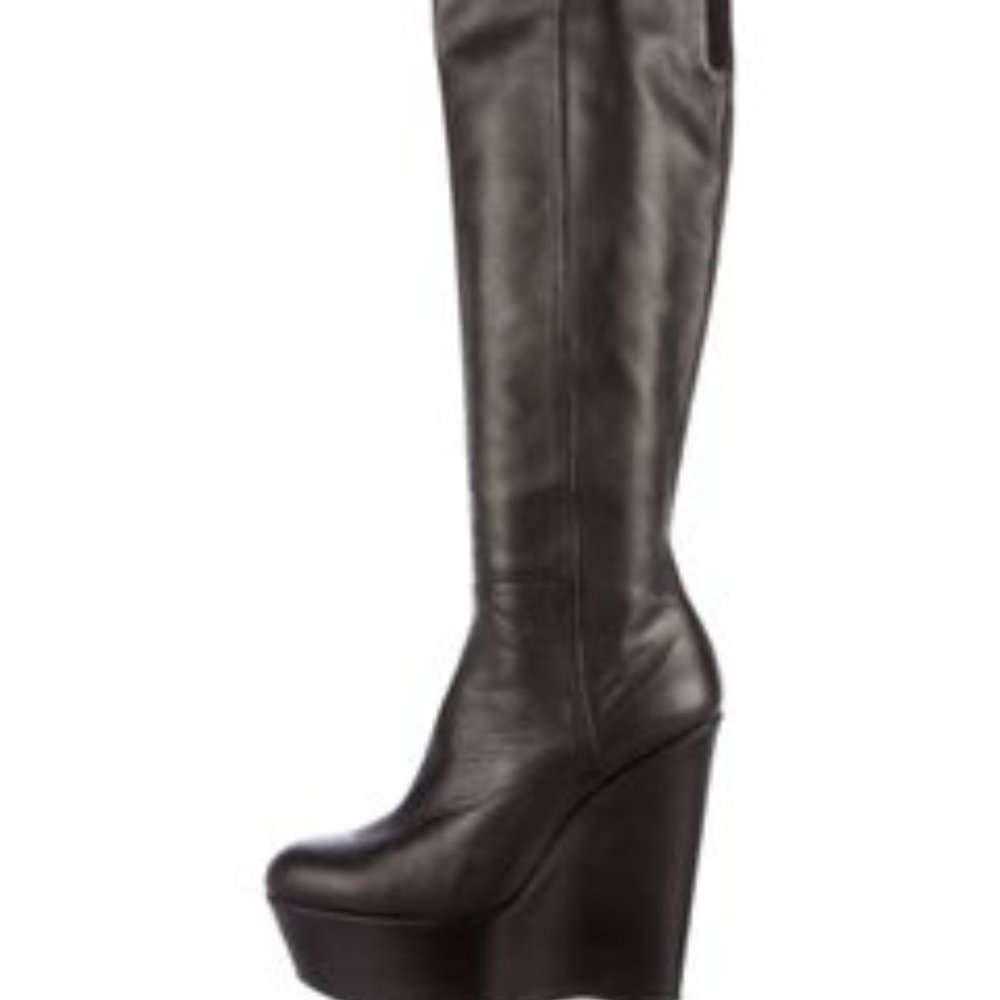 Stuart Weitzman Leather Platform Boots